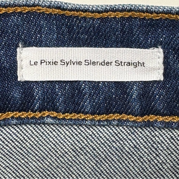 FRAME Jeans Size 25 Le Pixie Sylvie Slender Straight Denim Teigan Ave Wash - Picture 10 of 12
